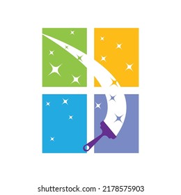 cleaning clean service logo icon vector template