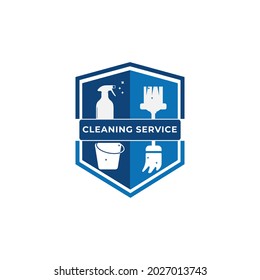 elemento vector del logotipo de servicio limpio