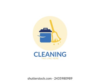 Diseño de vector de logotipo de servicio limpio.
