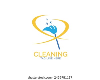Reinigung von sauberen Service-Logo-Vektor-Design.