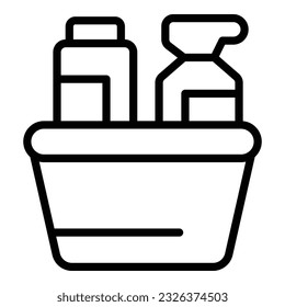 Cleaning cleaner icon outline vector. Home service. Cleanup company