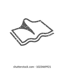 Cleaning cloth icon in grunge texture. Vintage style vector illustration.