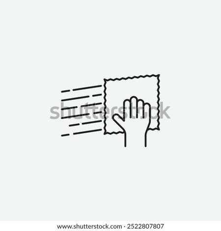 Cleaning cloth icon isolated on white background