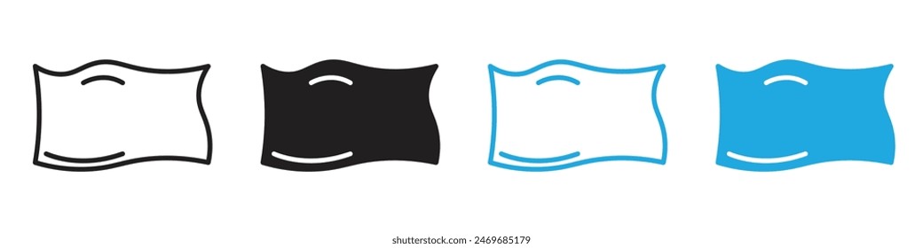 Cleaning cloth icon line art vector