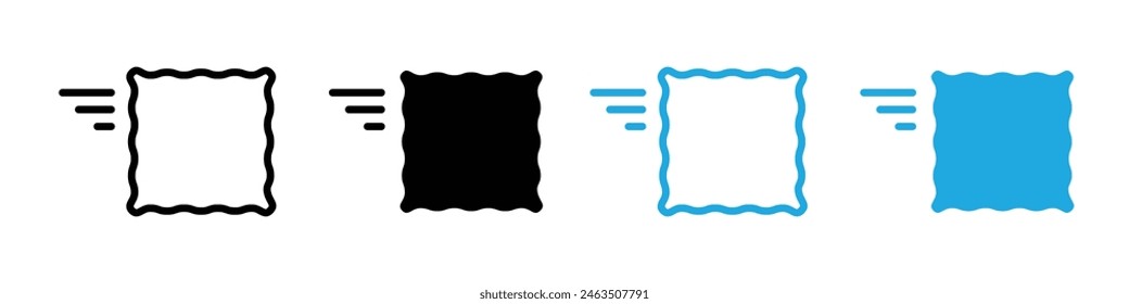 Cleaning cloth icon logo set vector