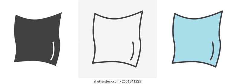 Putztuch-Symbolpaket. Vektorgrafik. EPS10