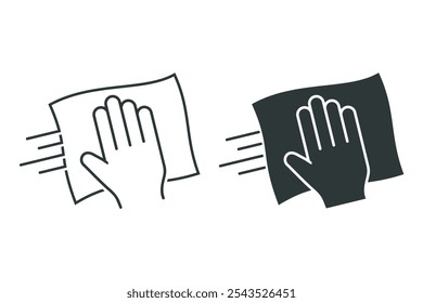 Cleaning cloth icon symbol. Illustration vector