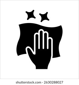 Cleaning cloth Icon Symbol isolated wh kground. vector illustration. color editable. 