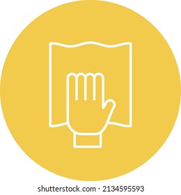 Cleaning Cloth line circle icon vector image. Can also be used for web apps, mobile apps and print media.