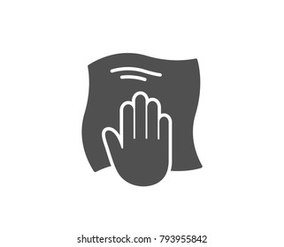 Cleaning Cloth Simple Icon. Wipe With A Rag Symbol. Housekeeping Equipment Sign. Quality Design Elements. Classic Style. Vector