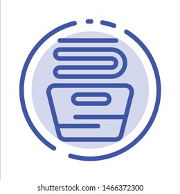 Cleaning, Clothes, Housekeeping, Washing Blue Dotted Line Line Icon. Vector Icon Template background