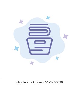 Cleaning, Clothes, Housekeeping, Washing Blue Icon on Abstract Cloud Background