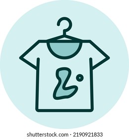 Cleaning clothes, illustration, vector on a white background.