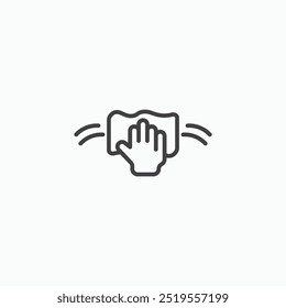 Cleaning clothline in Thin line black color. flat simple vector symbols illustration.