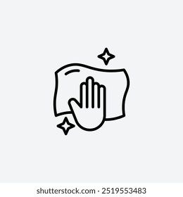 Cleaning clothline vector icon. EPS 10