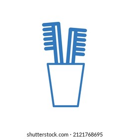 Cleaning comb or case teeth icon