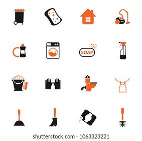 cleaning company color vector icons for web and user interface design