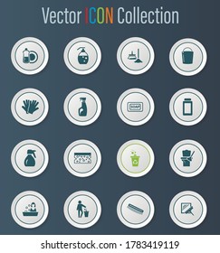 Cleaning company icon set for web sites and user interface