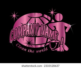 Cleaning  Company Logo, Clean The World,Stylish Logo, BestChoice,Elegant Logo Design,Elegance , Premium Looking 