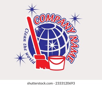 Cleaning  Company Logo, Clean The World,Stylish Logo, BestChoice,Elegant Logo Design,Elegance , Premium Looking 