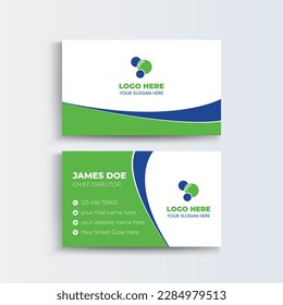 Cleaning Company Modern business card template design. Contact card for company. Vector illustration. Creative and Clean Double-sided Business Card.