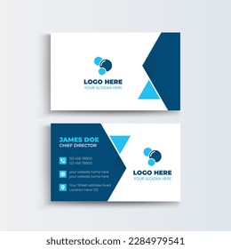 Cleaning Company Modern business card template design. Contact card for company. Vector illustration. Creative and Clean Double-sided Business Card.