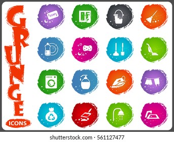 Cleaning company symbol icons for user interface design