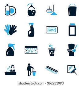 Cleaning company symbol for web icons