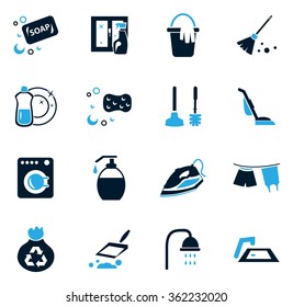 Cleaning company symbol for web icons