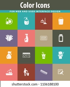 Cleaning company vector icons for user interface design