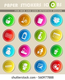 cleaning company vector icons for user interface design