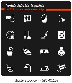 cleaning company vector icons for user interface design