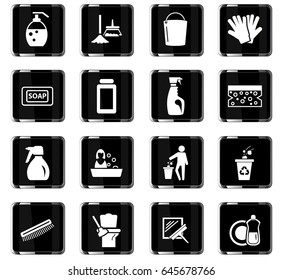 cleaning company vector icons for user interface design