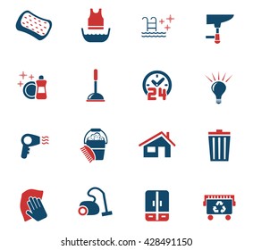 cleaning company web icons for user interface design
