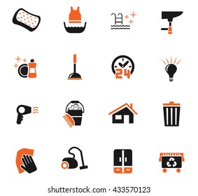 cleaning company web icons for user interface design