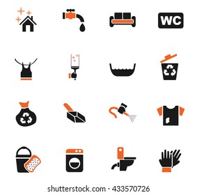 cleaning company web icons for user interface design