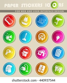 cleaning company web icons for user interface design