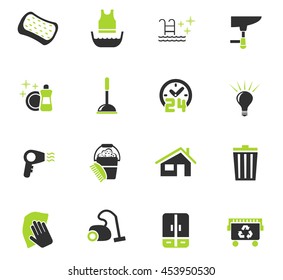cleaning company web icons for user interface design