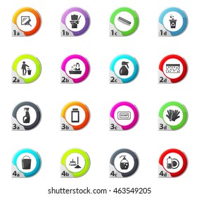 Cleaning company web icons for user interface design