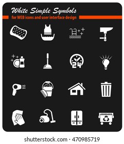 cleaning company web icons for user interface design