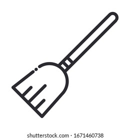 Cleaning concept, dust collector.  Domestic hygiene vector illustration line style icon