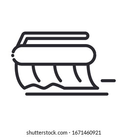 Concepto de limpieza, lavado a mano. Ilustración vectorial de higiene doméstica, icono de estilo de línea