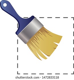 Cleaning the contents of a document in the form of a brush. Vector icon.