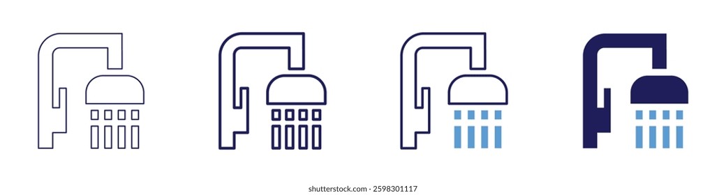 Cleaning contractor icon in 4 different styles. Thin Line, Line, Bold Line, Duotone. Duotone style. Editable stroke.