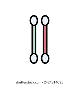 Ilustración vectorial de botón de algodón de limpieza