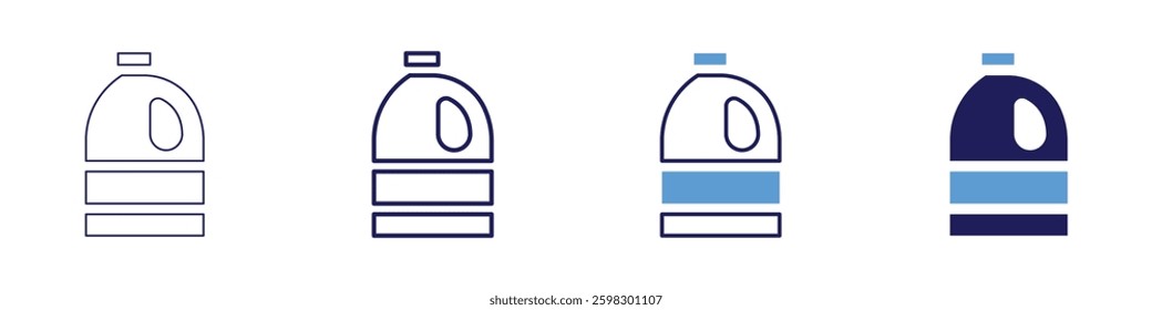 Cleaning countertops icon in 4 different styles. Thin Line, Line, Bold Line, Duotone. Duotone style. Editable stroke.