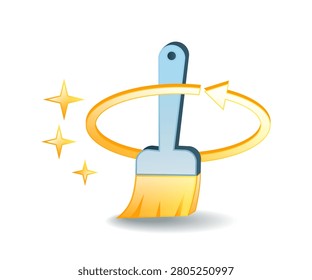 Cleaning Cycle and Maintenance Service Illustration