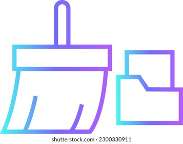 Cleaning Data analysis icon with blue duotone style. service, cleaner, housekeeping, hygiene, washer, quality, app. Vector illustration