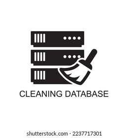 cleaning database icon , data icon