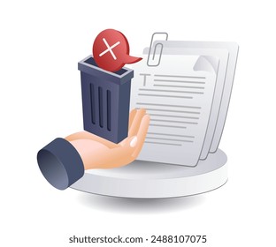 Cleaning and Deleting Spam Email Data flat illustration